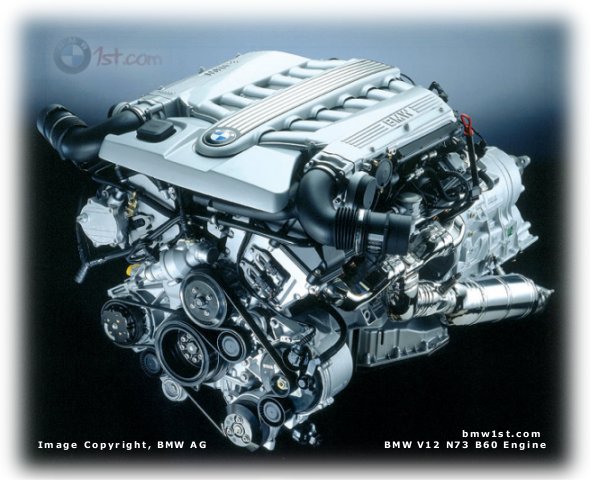 The BMW V12 N73 Engine, as found in the 760i & 760Li, capable of 327kW of power, or  445hp